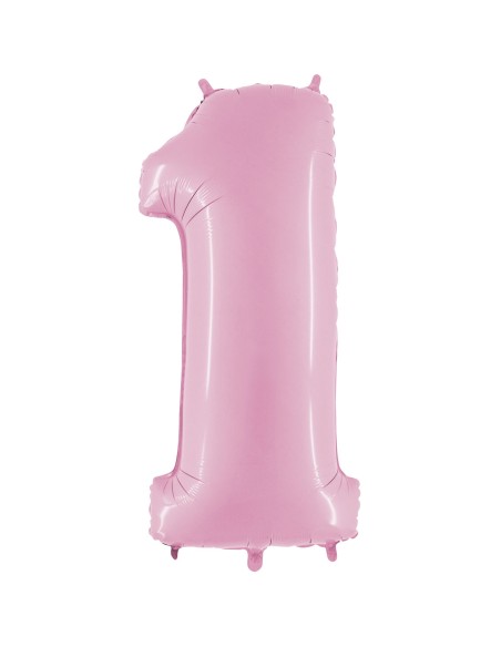 Ballon mylar 102cm rose - Chiffre 0