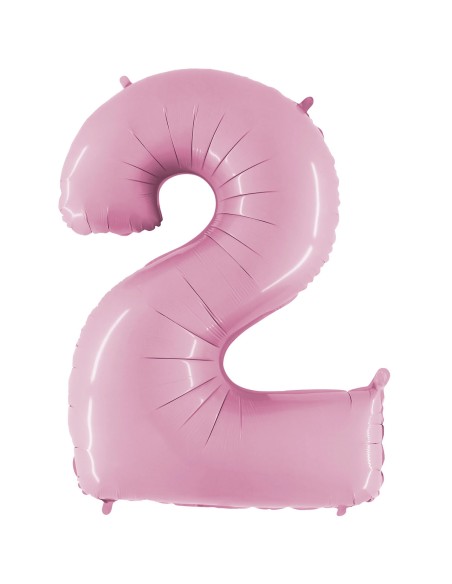 Ballon mylar 102cm rose - Chiffre 1