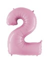 Ballon mylar 102cm rose - Chiffre 1