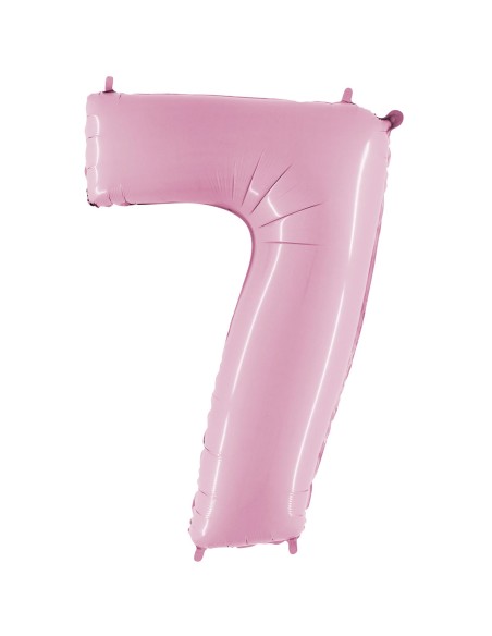 Ballon mylar 102cm rose - Chiffre 6