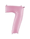 Ballon mylar 102cm rose - Chiffre 7