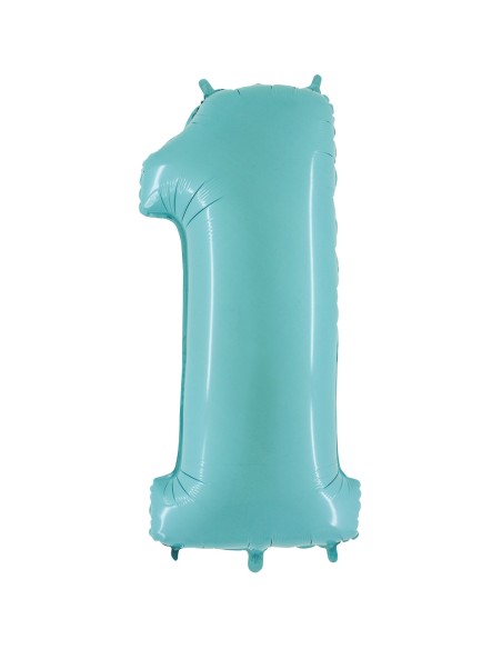 Ballon mylar 102cm bleu - Chiffre 0