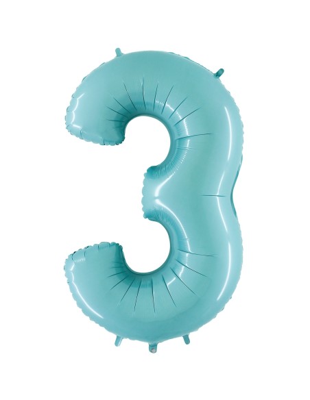 Ballon mylar 102cm bleu - Chiffre 2