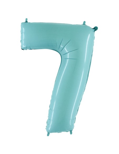 Ballon mylar 102cm bleu - Chiffre 6