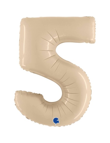 Ballon mylar 102cm satin crème - Chiffre 4