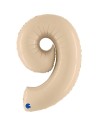 Ballon mylar 102cm satin crème - Chiffre 8