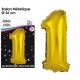 Ballon mylar 36cm or - Chiffre 1