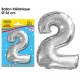 Ballon mylar 36cm argent - Chiffre 1