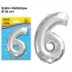 Ballon mylar 36cm argent - Chiffre 5