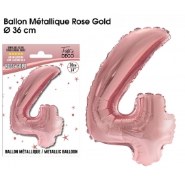 Ballon mylar 36cm rose gold - Chiffre 3