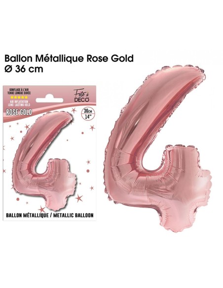 Ballon mylar 36cm rose gold - Chiffre 3