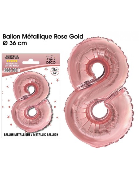 Ballon mylar 36cm rose gold - Chiffre 7