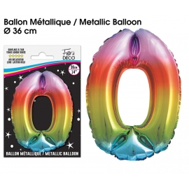 Ballon mylar 36cm rose gold - Chiffre 9