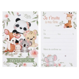 6 cartes d'invitation explorateur