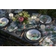 Chemin de table velours vert 28cm x 3m