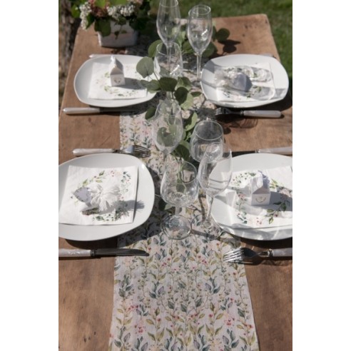 Chemin de table bucolique 26cm x3m