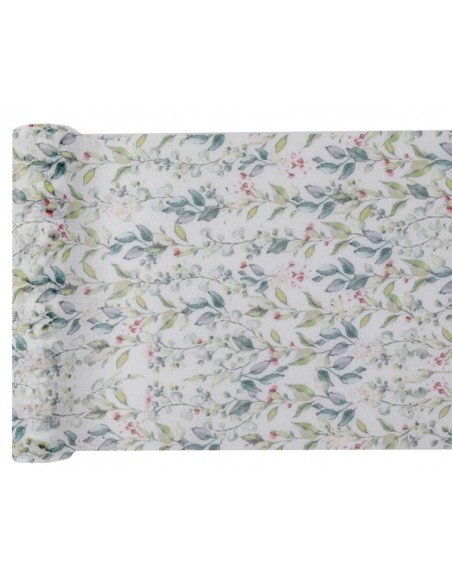 Chemin de table mariage vegétal 26cm x3m