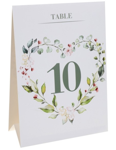 6 marque place sur pince mariage végétal