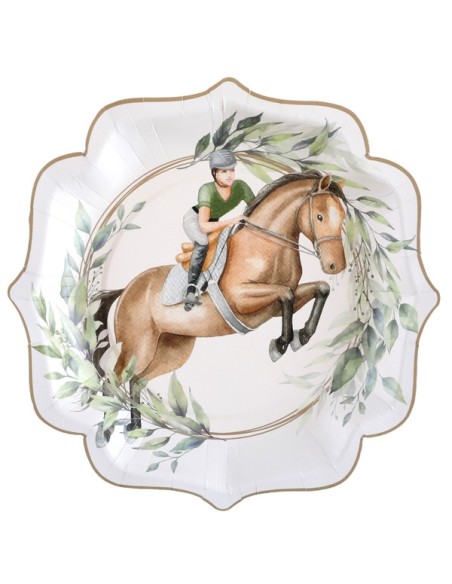 Assiettes Equitation x10