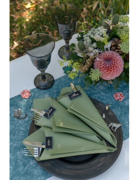 10 marque place rectangle kraft