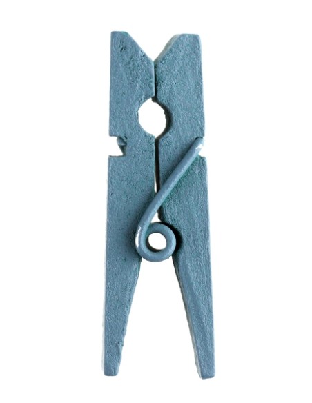 24 mini pinces en bois blanc