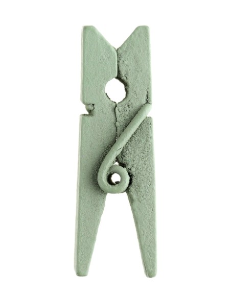 24 mini pinces en bois blanc