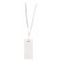 12 marque place rectangle ruban blanc