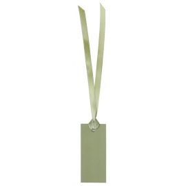 12 marque place rectangle ruban vert sauge