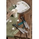 12 marque place rectangle ruban vert sauge