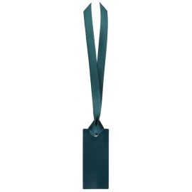 12 marque place rectangle ruban bleu canard
