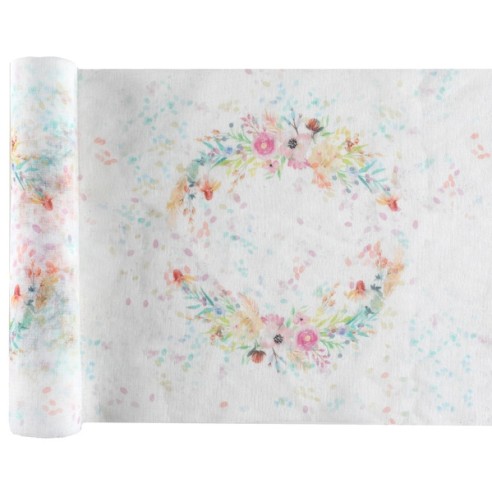 Chemin de table mariage végétal 26cm x3m