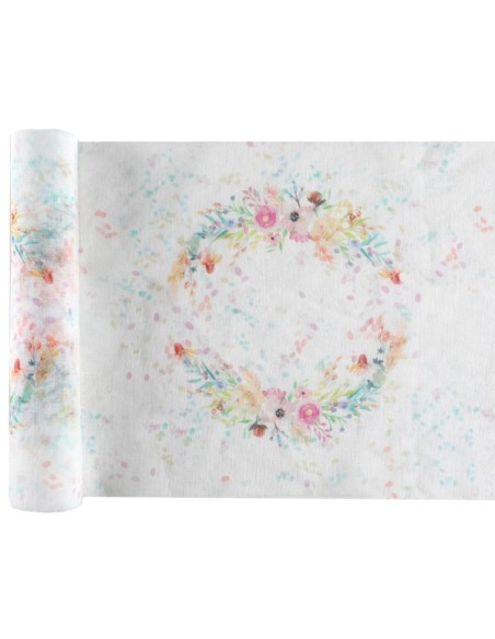 Chemin de table mariage végétal 26cm x3m