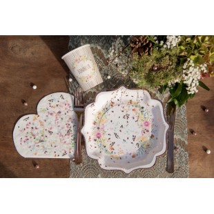 Chemin de table mariage fleuri 26cm x3m 2
