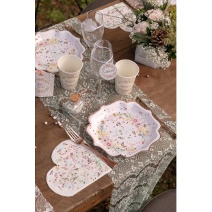 10 assiettes mariage fleuri 2