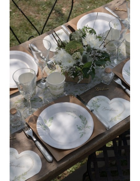 10 assiettes O bonheur