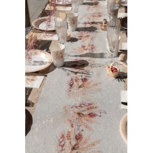 Chemin de table mariage végétal 26cm x3m 2