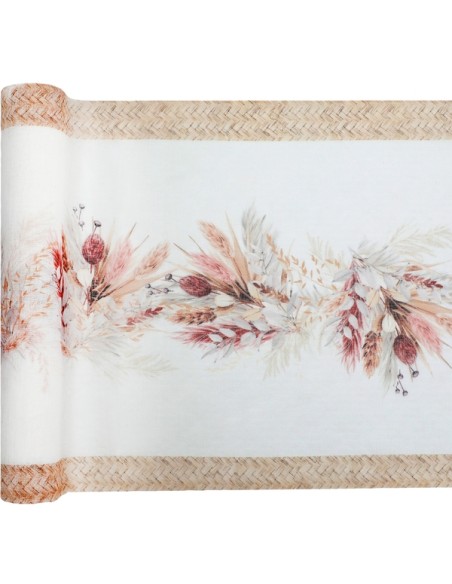 Chemin de table mariage végétal 26cm x3m
