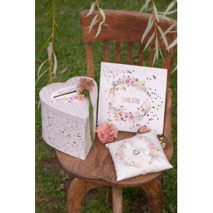 20 serviettes mariage fleuri 2