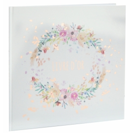 Livre d'or mariage fleuri 