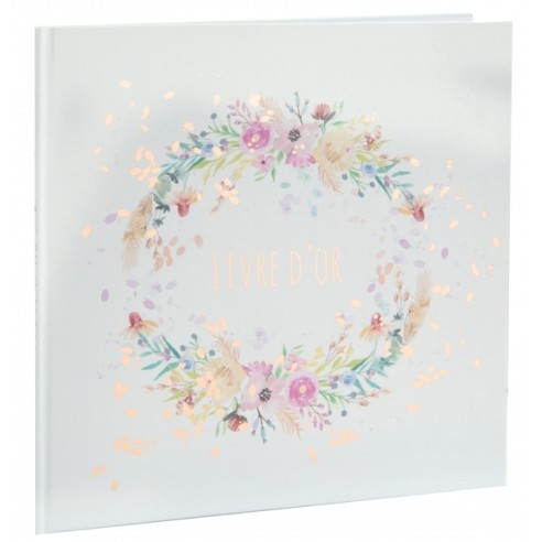 20 serviettes mariage fleuri 