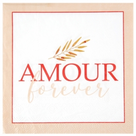20 serviettes Amour forever