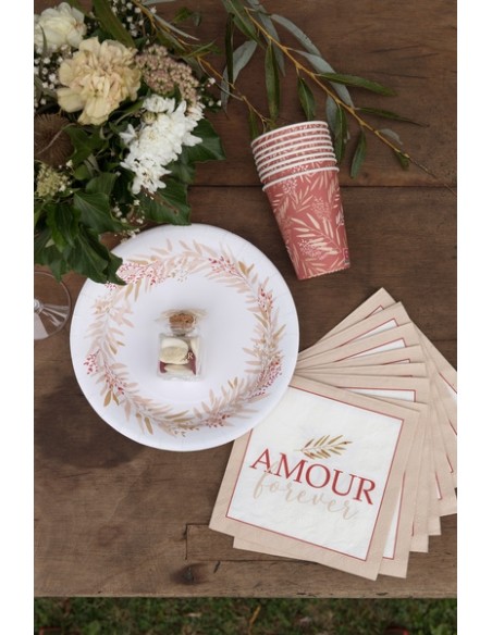 20 serviettes Amour forever