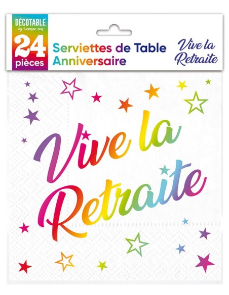 20 serviettes Retraite