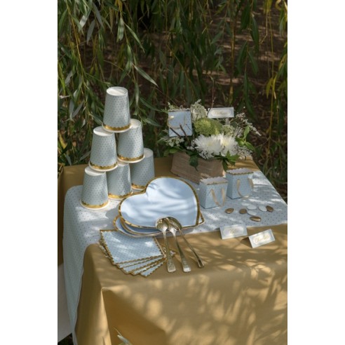 Chemin de table plumetis 26cm x 3m rose