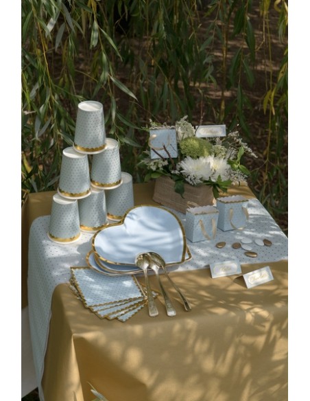 Chemin de table plumetis 26cm x 3m rose