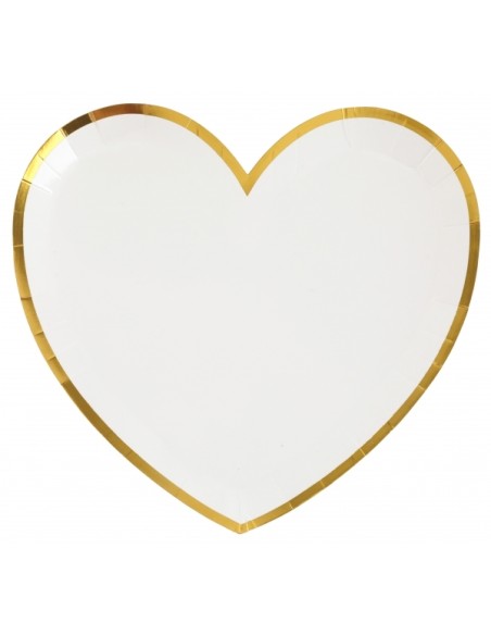 10 assiettes coeur bleues