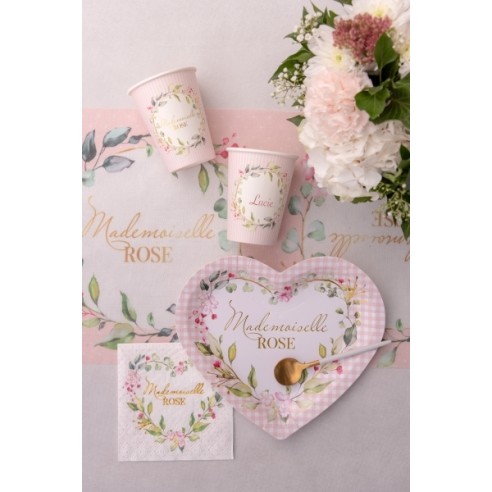 10 assiettes coeur blanches