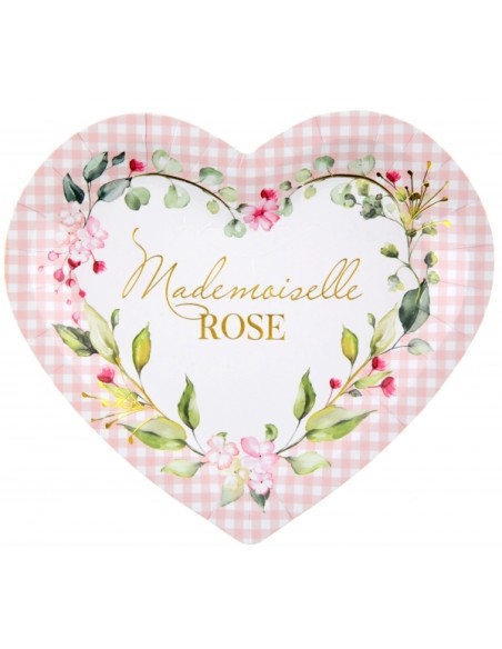 10 assiettes coeur blanches