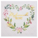20 serviettes Mademoiselle Rose