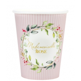 10 gobelets Mademoiselle Rose